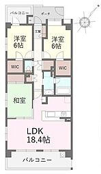 日神パレステージ川越南大塚 3LDKの間取図画像