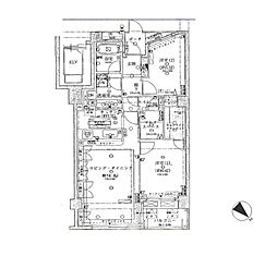 パークハウス代々木上原 2LDKの間取図画像