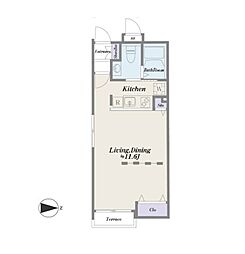 アーバイル新宿西落合 1Kの間取図画像