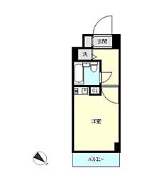 東建シティハイツ上野 ワンルームの間取図画像
