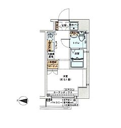 セントパレス池袋 ワンルームの間取図画像