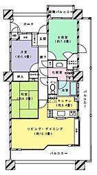 クレッセントしながわ公園ビュータワー 3LDKの間取図画像