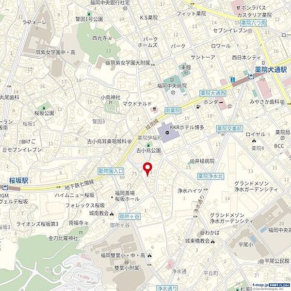 地図を拡大表示