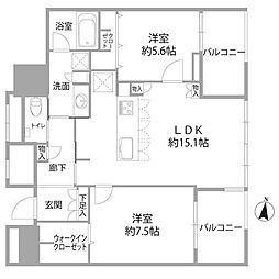 間取図画像 2LDK