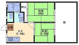 ハイツシャローム 2DKの間取図画像