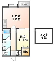 ラ・グリシーヌ・f 1LDKの間取図画像