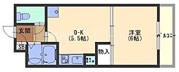 アーバン・ヨシダ2 1DKの間取図画像