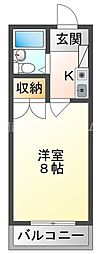 シャローム門真 1Kの間取図画像