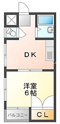 門真エスチュアリー・ハウス 1Kの間取図画像
