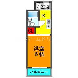 吉富ビル門真プラザ 1Kの間取図画像