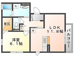 クレヴィアメゾン 1LDKの間取図画像