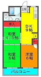 三松マンション 3DKの間取図画像