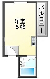 本町ハイツ ワンルームの間取図画像