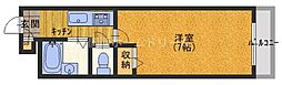 アーバンヨシダ1 1Kの間取図画像