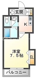 M'PLAZA門真駅前 1Kの間取図画像