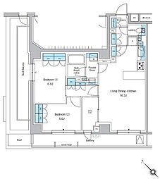 プレディアコート西葛西 6階3LDKの間取り