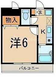 エスポワール　シンエイ 2階1Kの間取り