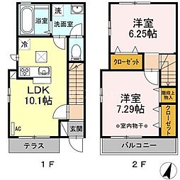 Mario　K 1階2LDKの間取り