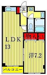 ルミエール葛西 5階1LDKの間取り