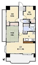 ダイアパレス浦安 7階3LDKの間取り