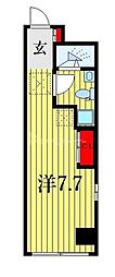 ＴＯＹＯ−ＩＣＨＩ　ＡＰＡＲＴＭＥＮＴ． 5階ワンルームの間取り