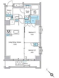 間取図画像 2LDK