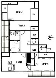 グレイスＹＴパレス 5階3LDKの間取り