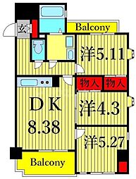 Mont.Colline山邦 3DKの間取図画像