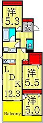 仮称 南葛西2丁目メゾン 3LDKの間取図画像