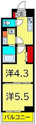 Alivis浦安 2Kの間取図画像