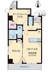 インペリアルパーク1 1SLDKの間取図画像