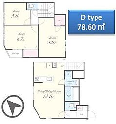 mi patio A棟 3LDKの間取図画像