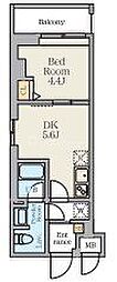 江戸川区篠崎町2丁目マンション 1DKの間取図画像