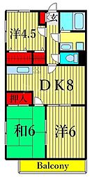ヴィラ葛西 3DKの間取図画像