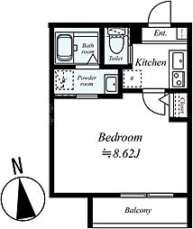 GRADUS葛西 1Kの間取図画像