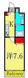 アイアン8KASAI 1Kの間取図画像