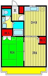 ファミール西葛西 2DKの間取図画像