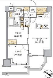 リビオメゾン南砂町 2LDKの間取図画像