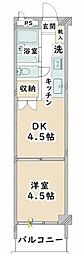 カーサ宇喜田2号棟 1DKの間取図画像