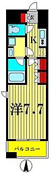 ラティエラ大島 1Kの間取図画像