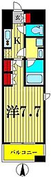 ラティエラ大島 1Kの間取図画像