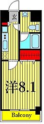 カラコレス篠崎 1Kの間取図画像