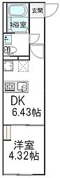 (仮)中葛西新築計画 1DKの間取図画像
