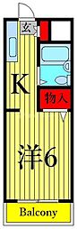 アリスヴィラ 1Kの間取図画像