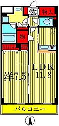 エスポワール江戸川 1LDKの間取図画像