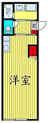 三家第一ビル ワンルームの間取図画像