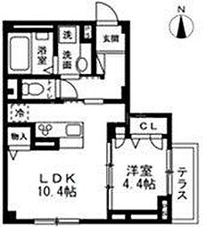 ディーズプラス篠崎 1LDKの間取図画像