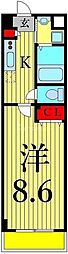 MKT葛西 1Kの間取図画像