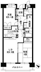 コースト・ヴィラ葛西臨海公園 2LDKの間取図画像