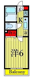 テスタ東小松川 1Kの間取図画像